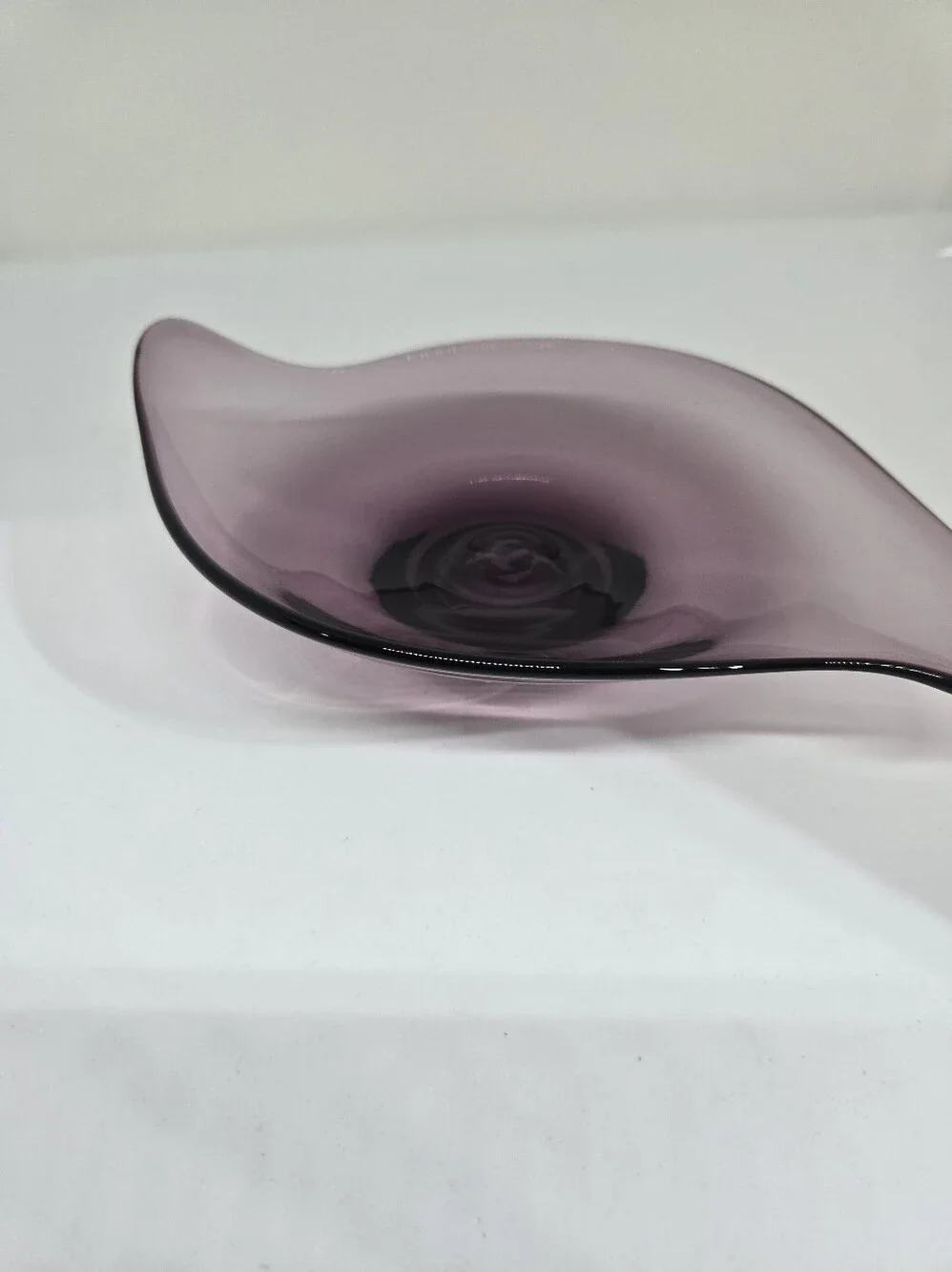 Vtg Viking Amethyst Epic Glass Console Bowl MCM